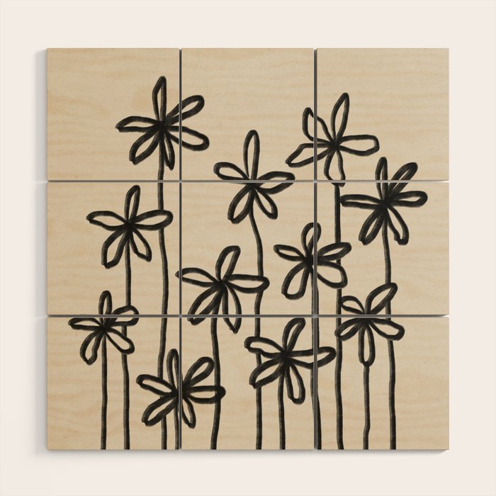 A Field Of Flowers Wood Wall Art