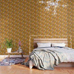 70s Retro Floral Wallpaper