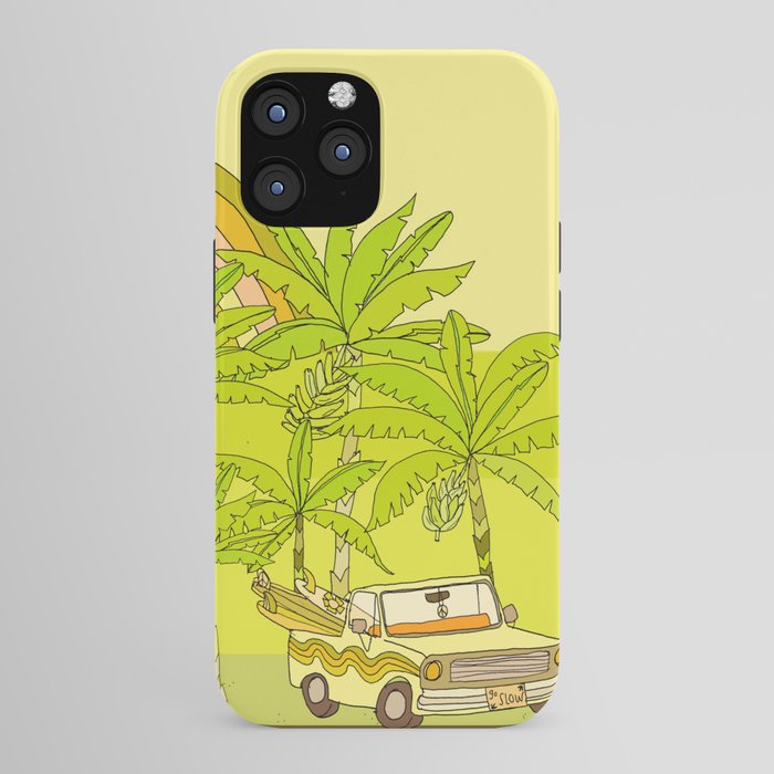 a frame simple living // banana pancakes // retro surf art by surfy birdy iPhone Case