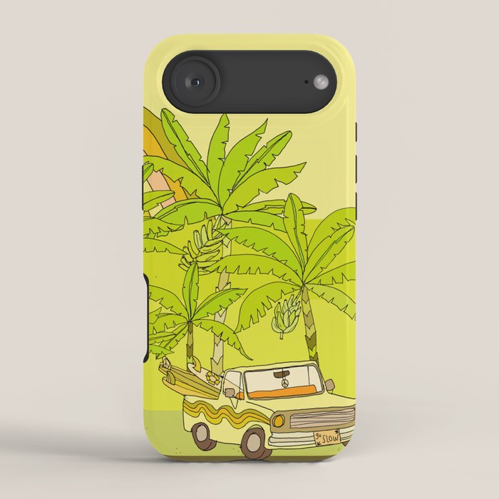 a frame simple living // banana pancakes // retro surf art by surfy birdy iPhone Case