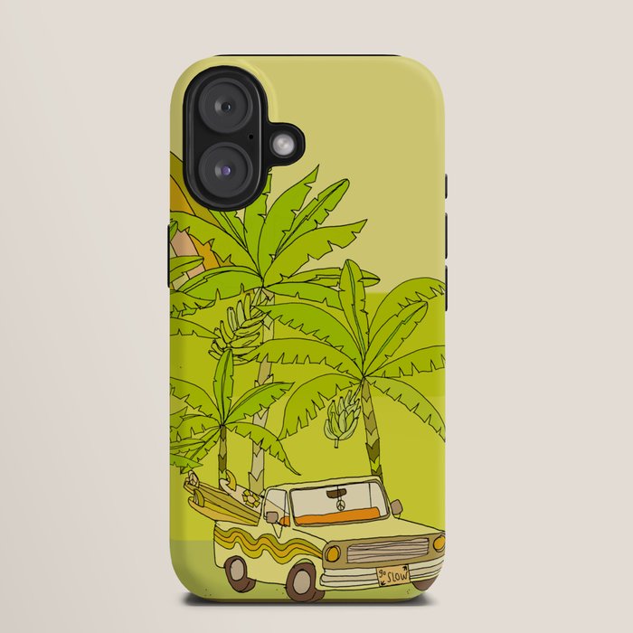 a frame simple living // banana pancakes // retro surf art by surfy birdy iPhone Case
