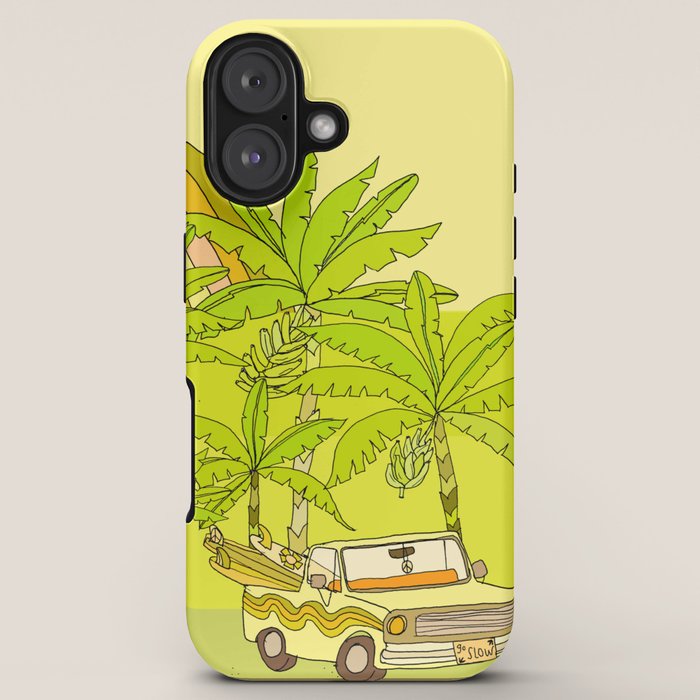 a frame simple living // banana pancakes // retro surf art by surfy birdy iPhone Case