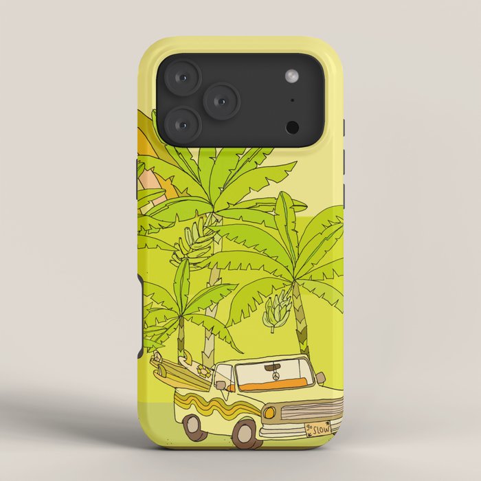a frame simple living // banana pancakes // retro surf art by surfy birdy iPhone Case