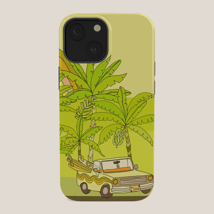 a frame simple living // banana pancakes // retro surf art by surfy birdy iPhone Case