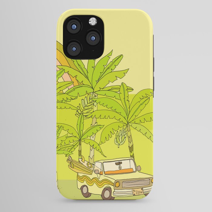 a frame simple living // banana pancakes // retro surf art by surfy birdy iPhone Case
