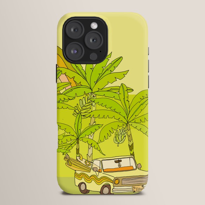 a frame simple living // banana pancakes // retro surf art by surfy birdy iPhone Case