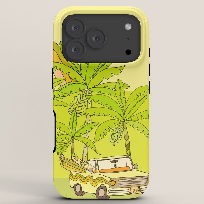 a frame simple living // banana pancakes // retro surf art by surfy birdy iPhone Case