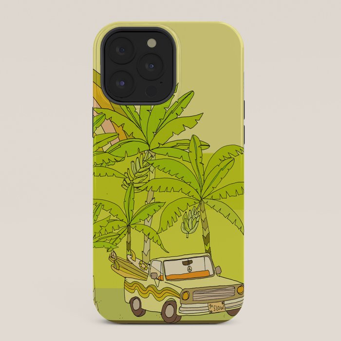 a frame simple living // banana pancakes // retro surf art by surfy birdy iPhone Case