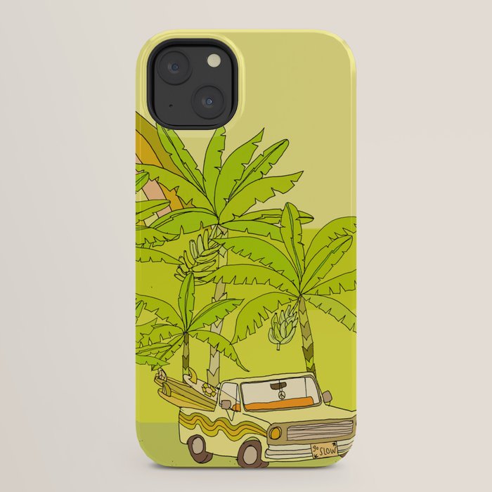 a frame simple living // banana pancakes // retro surf art by surfy birdy iPhone Case