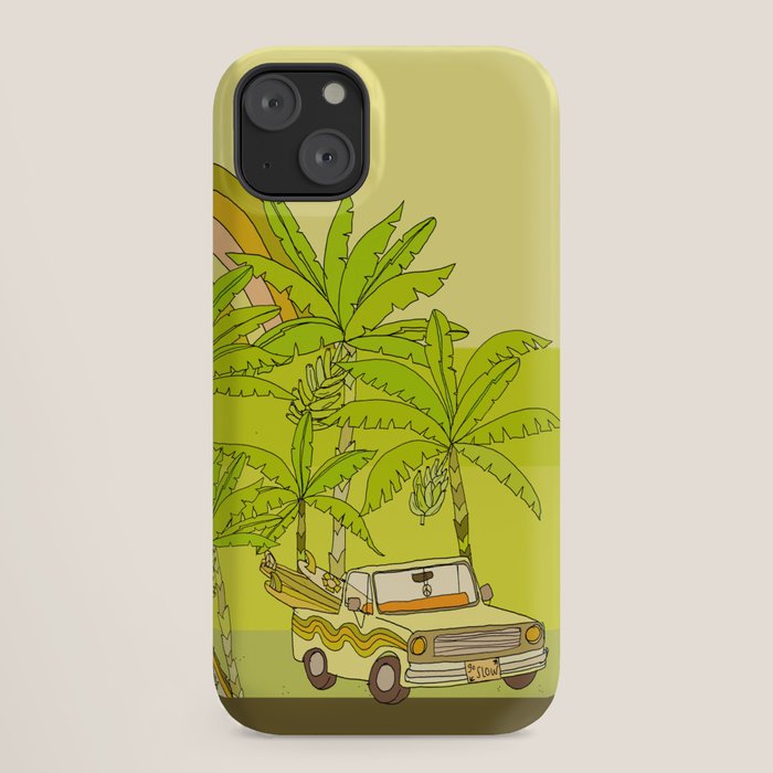 a frame simple living // banana pancakes // retro surf art by surfy birdy iPhone Case