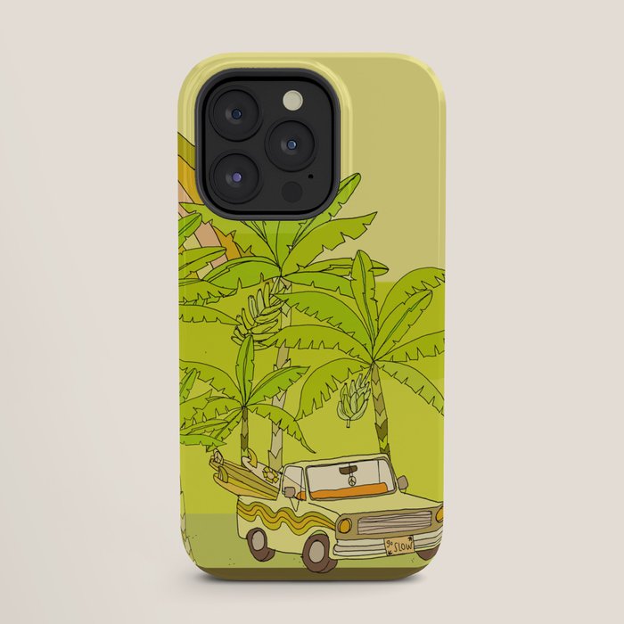a frame simple living // banana pancakes // retro surf art by surfy birdy iPhone Case