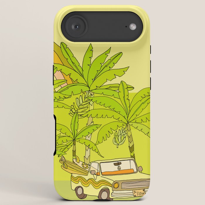 a frame simple living // banana pancakes // retro surf art by surfy birdy iPhone Case