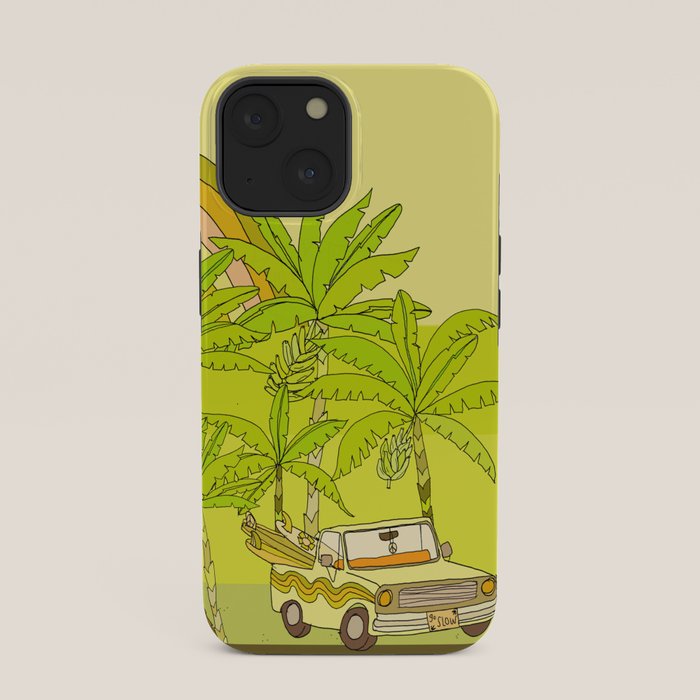 a frame simple living // banana pancakes // retro surf art by surfy birdy iPhone Case