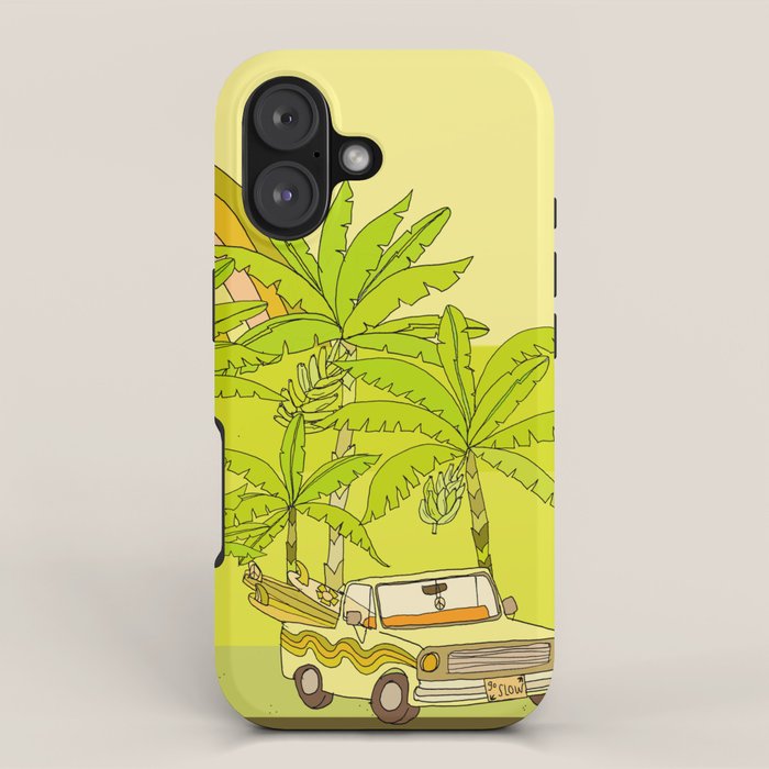 a frame simple living // banana pancakes // retro surf art by surfy birdy iPhone Case