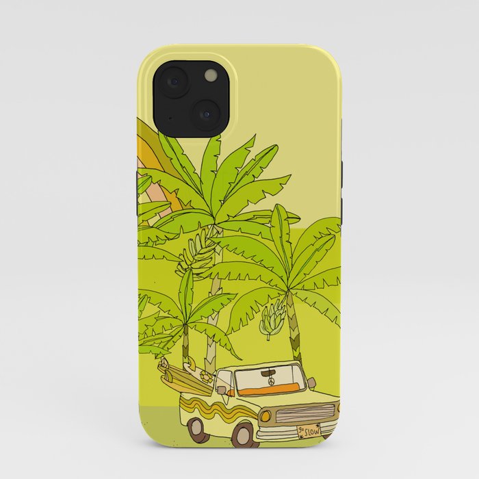 a frame simple living // banana pancakes // retro surf art by surfy birdy iPhone Case