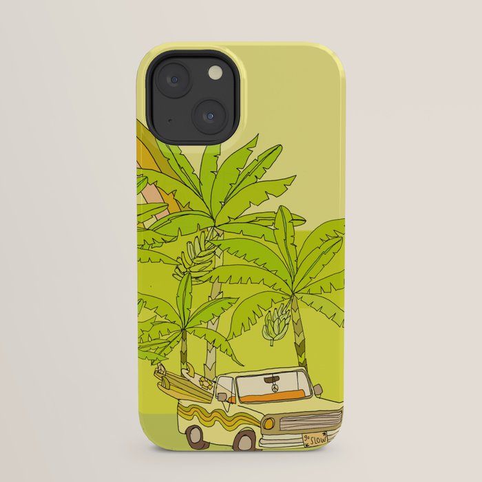 a frame simple living // banana pancakes // retro surf art by surfy birdy iPhone Case