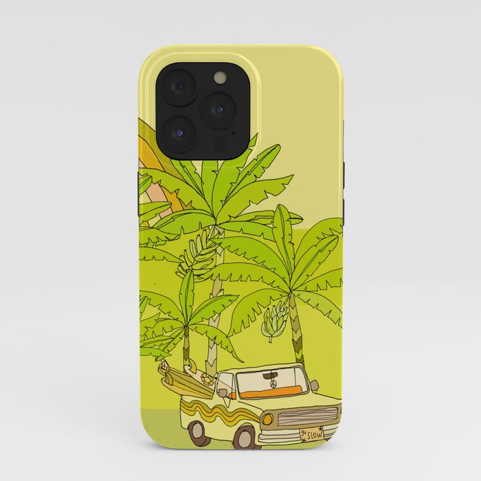 a frame simple living // banana pancakes // retro surf art by surfy birdy iPhone Case