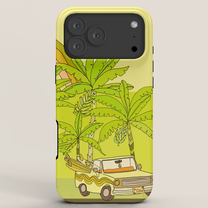 a frame simple living // banana pancakes // retro surf art by surfy birdy iPhone Case
