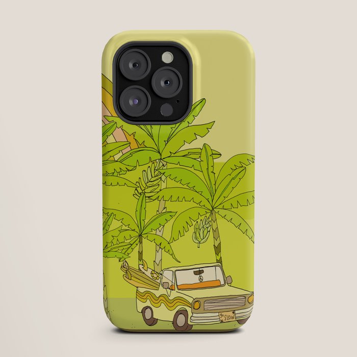 a frame simple living // banana pancakes // retro surf art by surfy birdy iPhone Case
