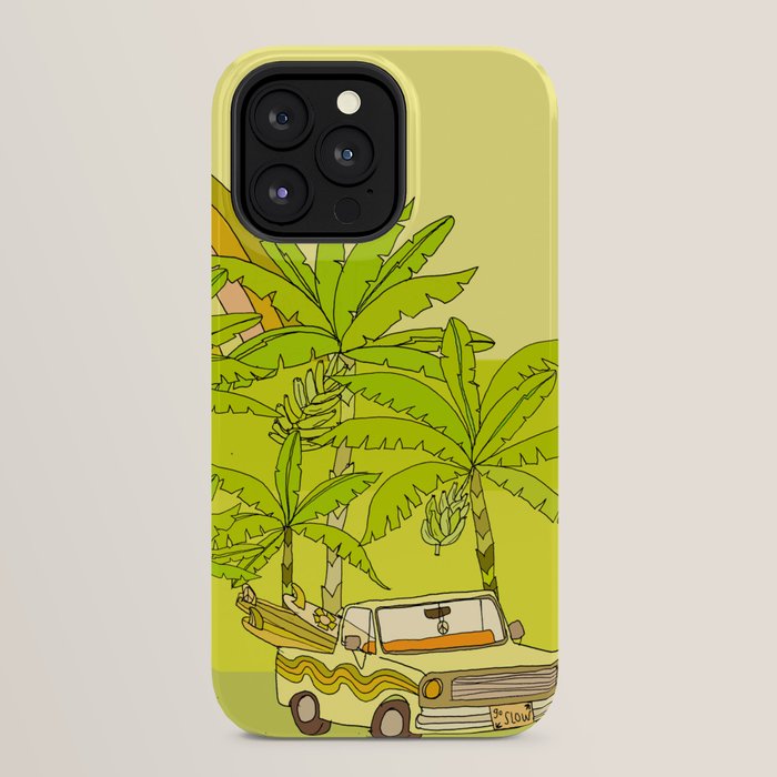 a frame simple living // banana pancakes // retro surf art by surfy birdy iPhone Case