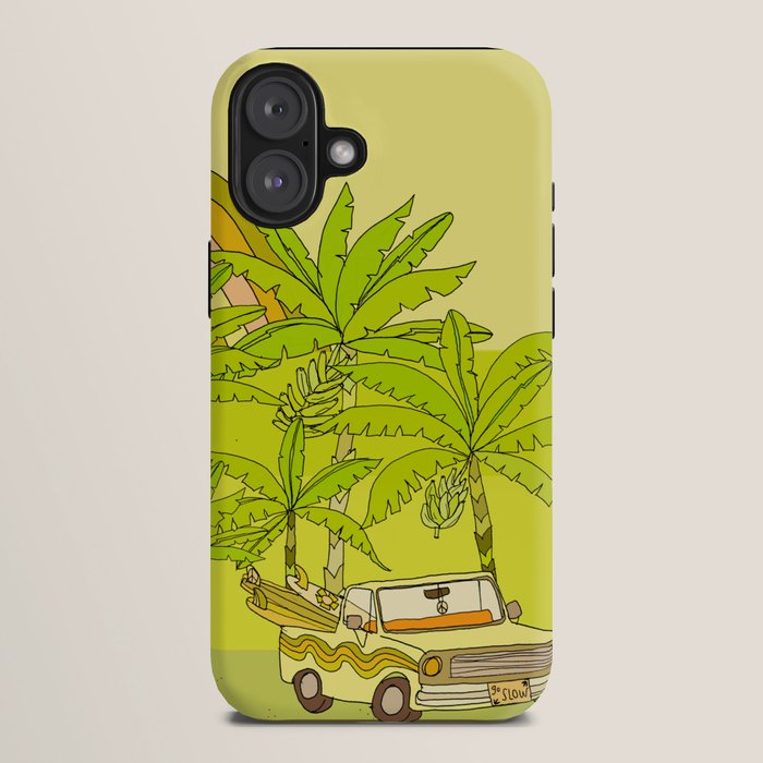 a frame simple living // banana pancakes // retro surf art by surfy birdy iPhone Case