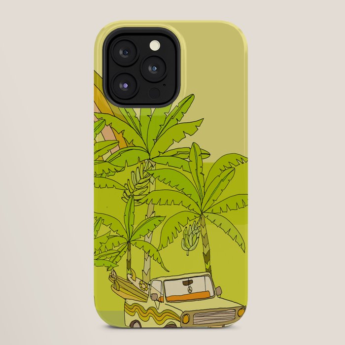 a frame simple living // banana pancakes // retro surf art by surfy birdy iPhone Case