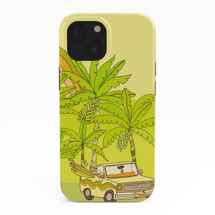 a frame simple living // banana pancakes // retro surf art by surfy birdy iPhone Case