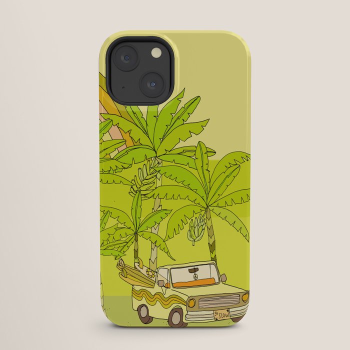 a frame simple living // banana pancakes // retro surf art by surfy birdy iPhone Case