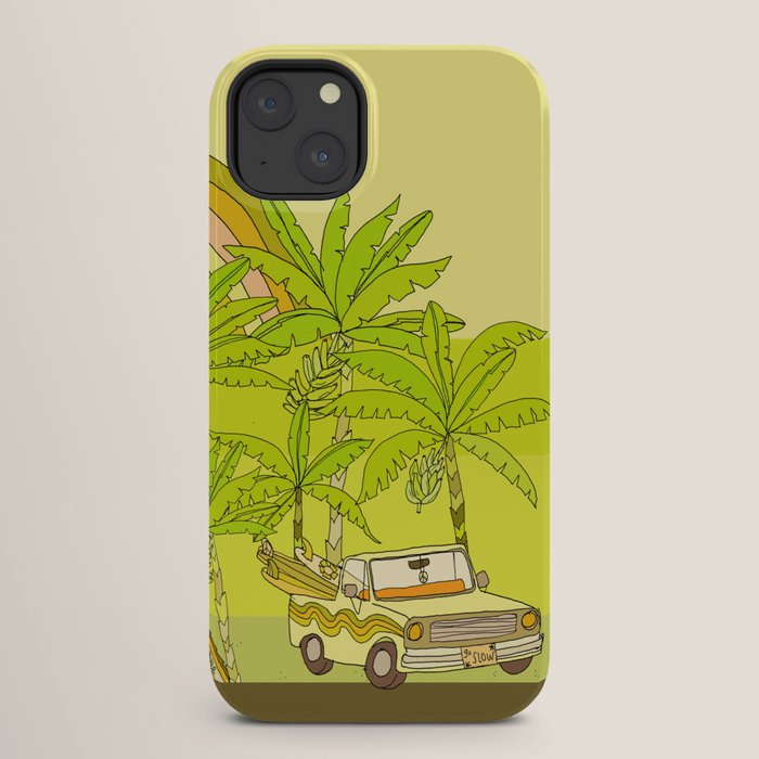 a frame simple living // banana pancakes // retro surf art by surfy birdy iPhone Case