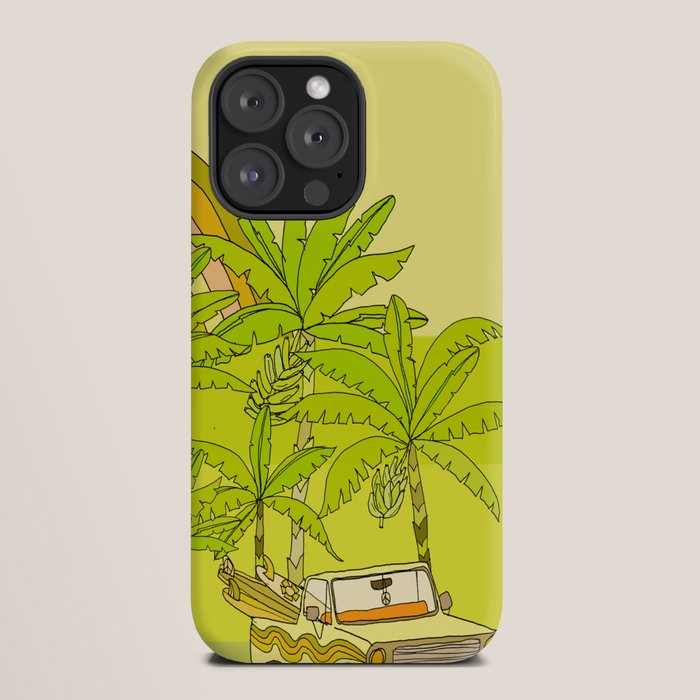 a frame simple living // banana pancakes // retro surf art by surfy birdy iPhone Case