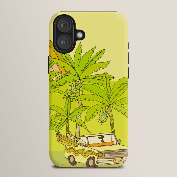 a frame simple living // banana pancakes // retro surf art by surfy birdy iPhone Case