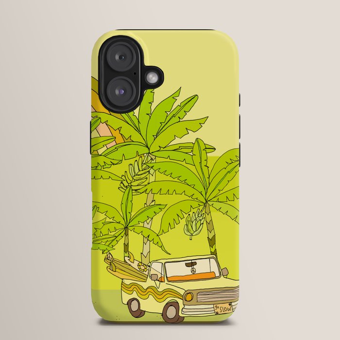 a frame simple living // banana pancakes // retro surf art by surfy birdy iPhone Case