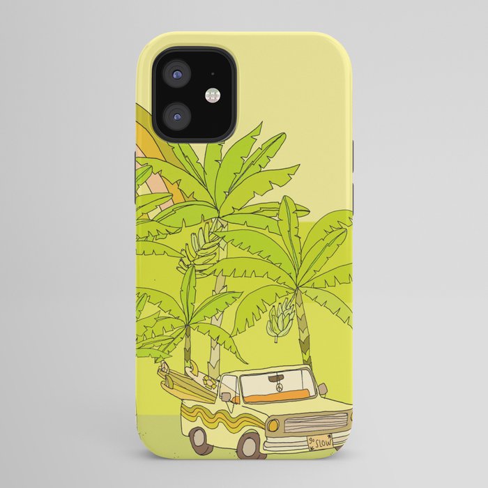 a frame simple living // banana pancakes // retro surf art by surfy birdy iPhone Case