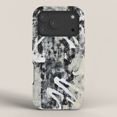003: a vibrant abstract design in black and white by Alyssa Hamilton Art  iPhone Case