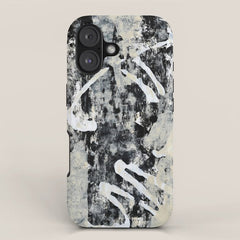 003: a vibrant abstract design in black and white by Alyssa Hamilton Art  iPhone Case