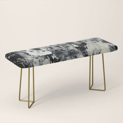 003: a vibrant abstract design in black and white by Alyssa Hamilton Art  Bench