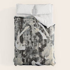 003: a vibrant abstract design in black and white by Alyssa Hamilton Art  Comforter