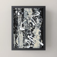 003: a vibrant abstract design in black and white by Alyssa Hamilton Art  Mini Art Print