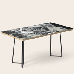 003: a vibrant abstract design in black and white by Alyssa Hamilton Art  Coffee Table