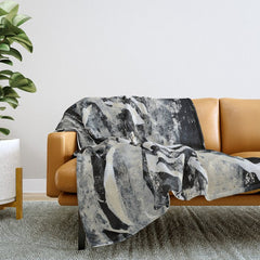 003: a vibrant abstract design in black and white by Alyssa Hamilton Art  Throw Blanket