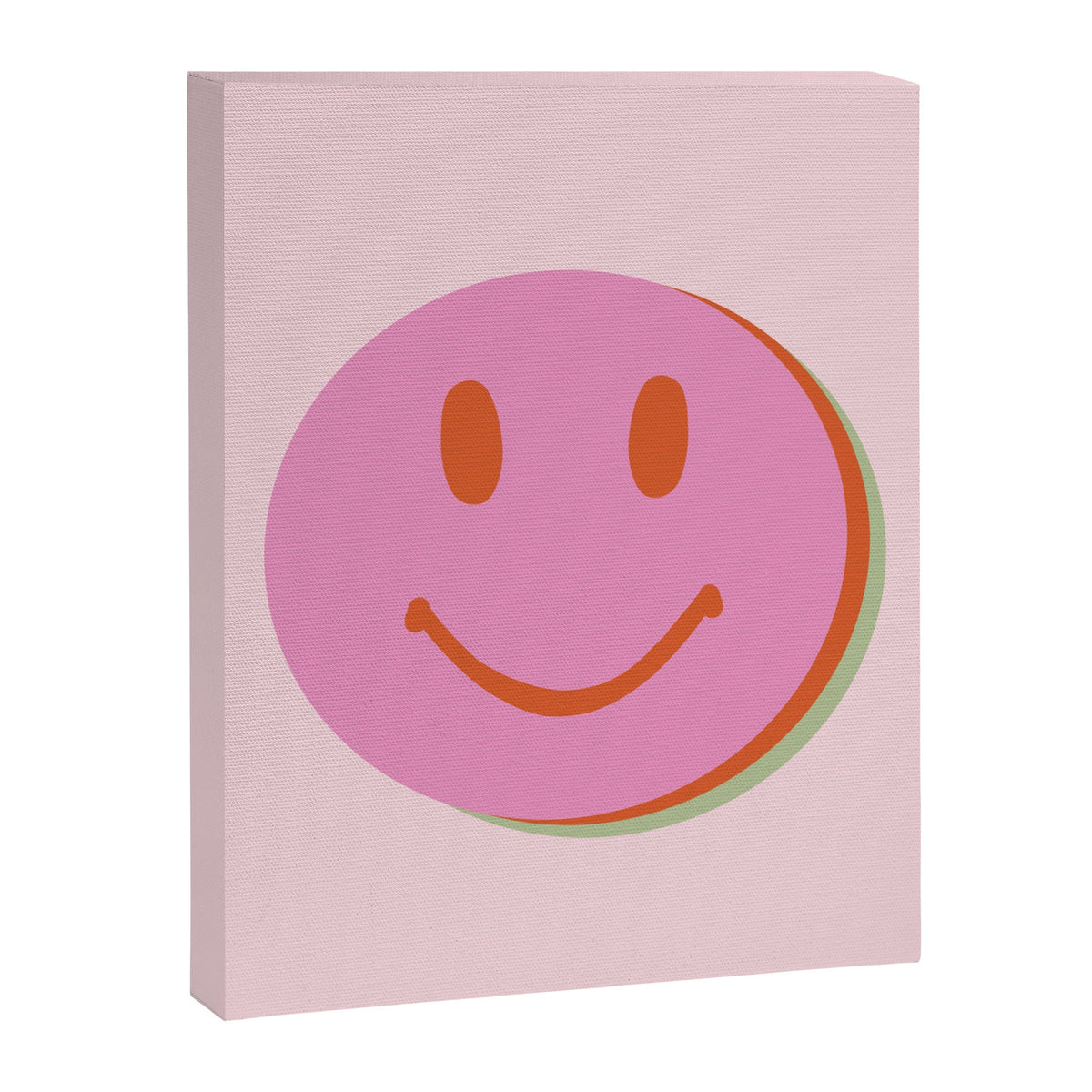 70s retro pink smiles pattern  Canvas Print
