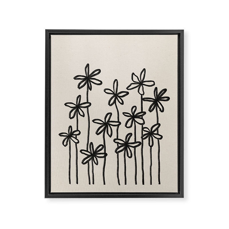A Field Of Flowers Framed Canvas Print