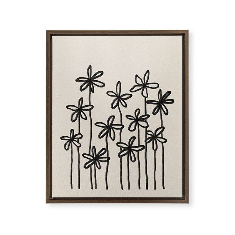 A Field Of Flowers Framed Canvas Print