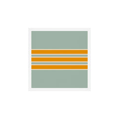 70s Style Mint Orange White Retro Stripes Pomona Art Print