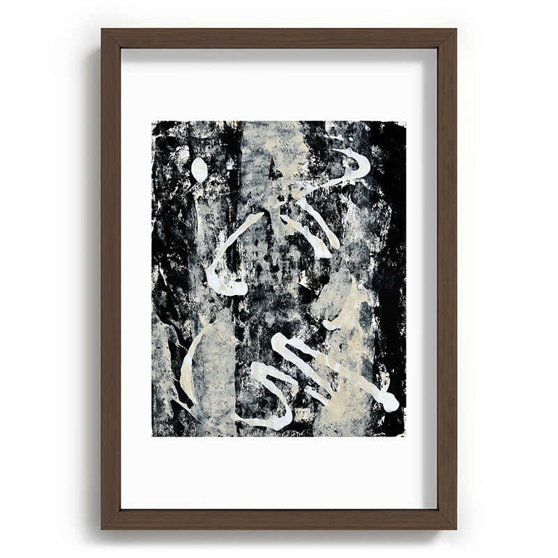 003: a vibrant abstract design in black and white by Alyssa Hamilton Art  Framed Art Print
