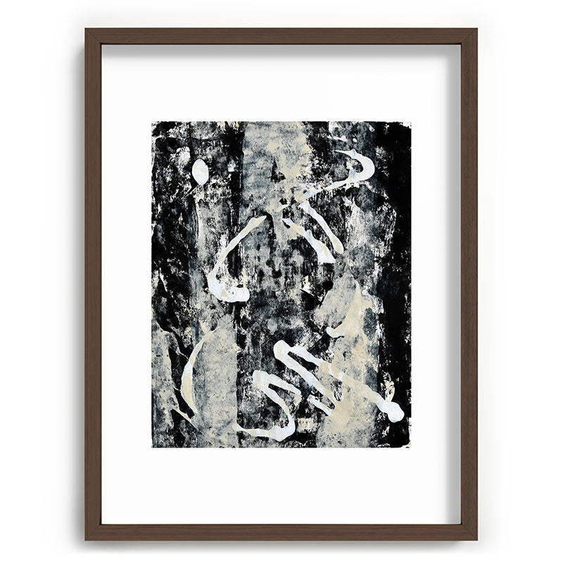 003: a vibrant abstract design in black and white by Alyssa Hamilton Art  Framed Art Print