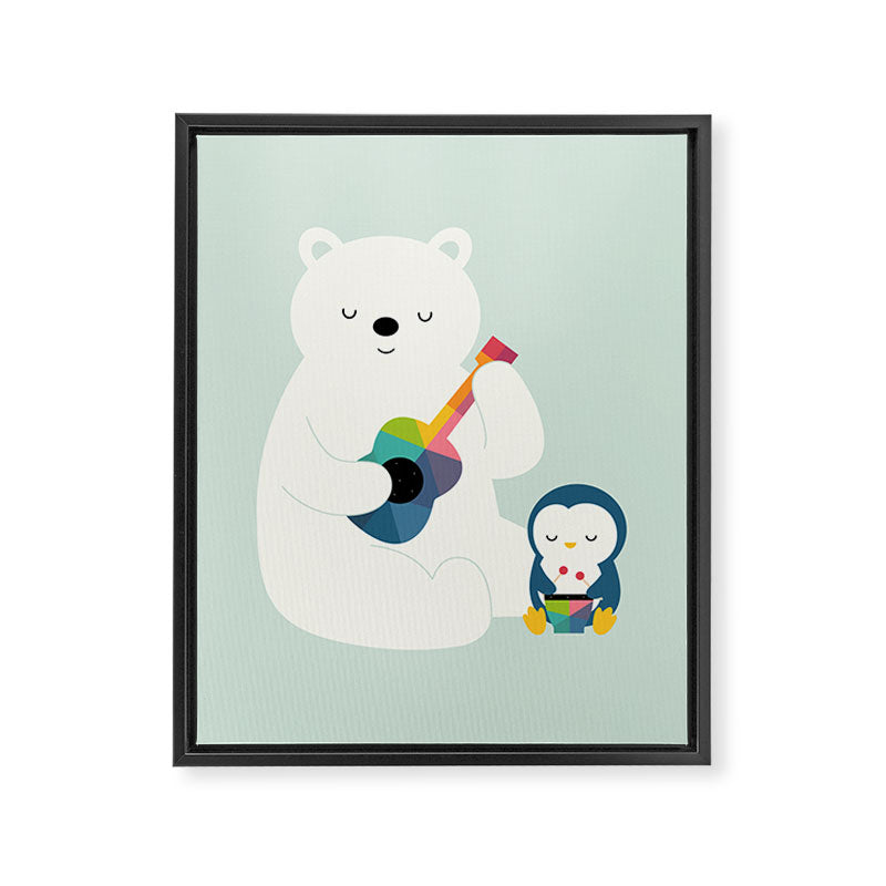 A Little Band Framed Canvas Print