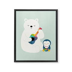 A Little Band Framed Canvas Print