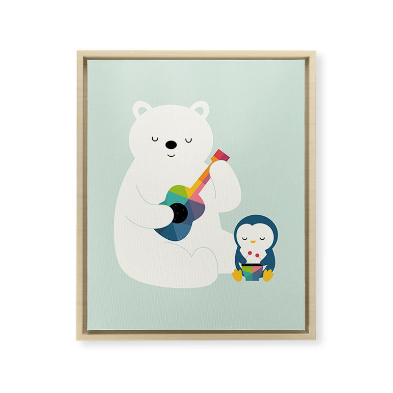 A Little Band Framed Canvas Print