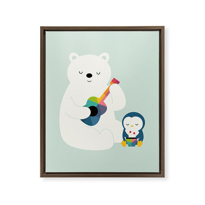 A Little Band Framed Canvas Print